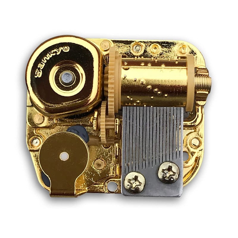 BinkeGG Clockwork Music Box Spare Part Golden Wind Up Sankyo Musical Mechanism Tune: You are My Sunshine - Image 1